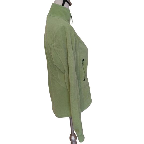 Taylor Marco Sport Green Zip Up Warm Size Medium M Full Zipper - Picture 2 of 15
